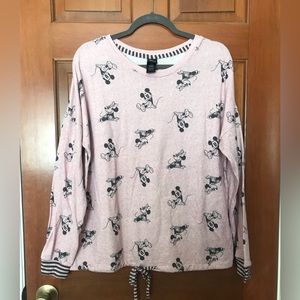 Mickey and Minnie pajama top